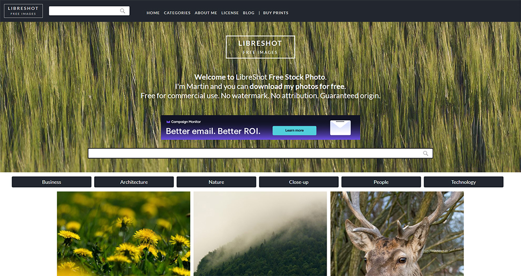 LibreShot homepage