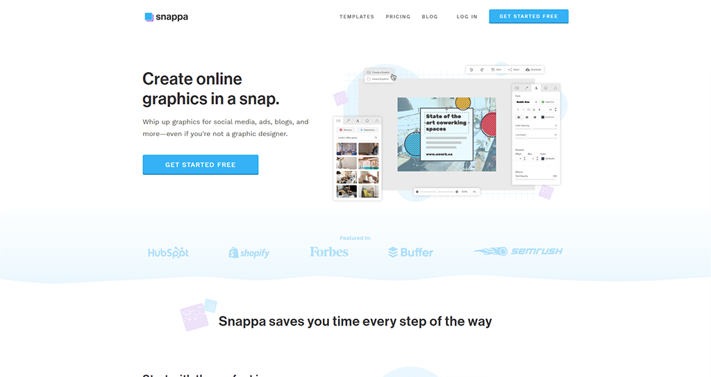 Snappa homepage